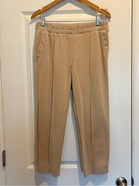 Beige Pull-On Casual Trousers